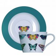 Чайный набор: чашка с блюдцем Churchill  коллекция Harlequin -Mixed Butterfly 