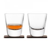 Набор стаканов для виски с деревянными подставками Arran LSA International  коллекция Whisky 2 шт.