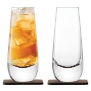 Набор стаканов для виски с деревянными подставками Islay LSA International  коллекция Whisky 2 шт.