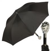 Зонт складной, полуавтомат Pasotti Leone Silver StripesS Black