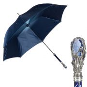 Зонт-трость, механический Pasotti Swarovski Blu Fiore