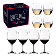 Набор фужеров Bordeaux / Chardonnay «Pay 4, Get 8» Riedel  коллекция Vinum 8 шт.